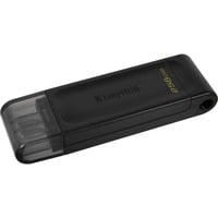 Kingston DataTraveler 70 256 GB usb-stick Zwart, DT70/256GB, USB-C 3.2 Gen 1