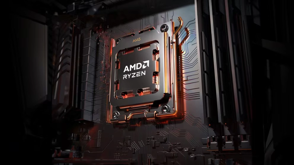 AMD Ryzen processor in een AM5 socket