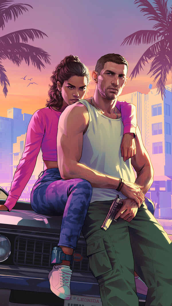 Jason Duval en Lucia Caminos, de twee speelbare personages van Grand Theft Auto VI