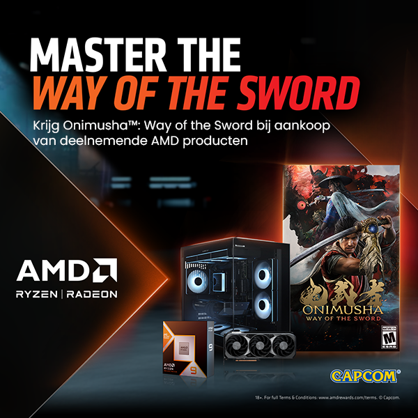 Master the Way of the Sword – krijg Onimusha™: Way of the Sword bij aankoop van deelnemende AMD producten