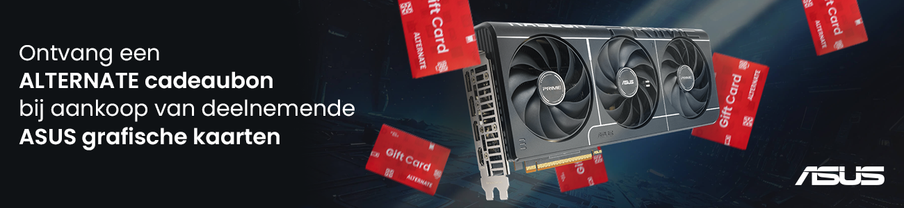 ASUS ontvang een cadeaubon bij aankoop van deelnemende grafische kaarten