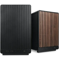 Compacte ALTERNATE Home desktop pc met houten behuizing