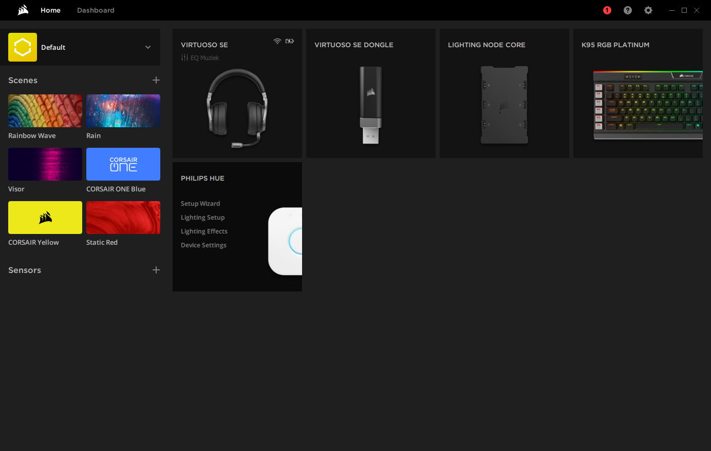 iCUE Dashboard iCUE Dashboard