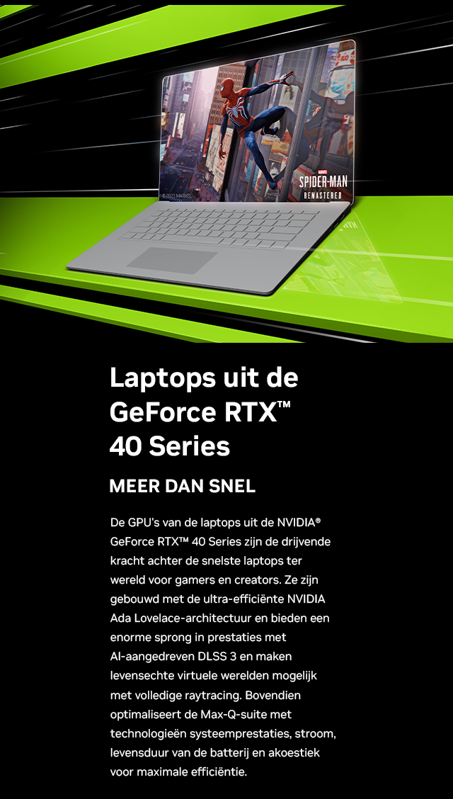 Laptops uit de GeForce RTX 40 Series