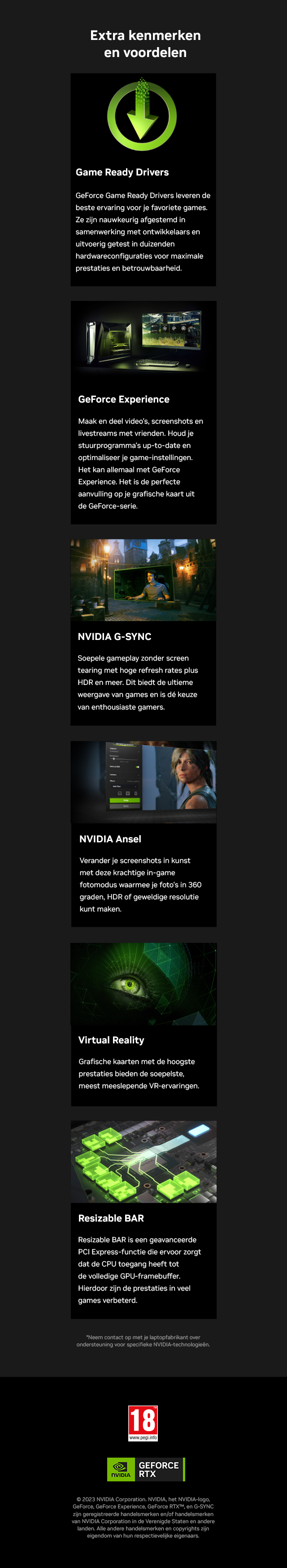Extra kenmerken en voordelen van NVIDIA en GeForce