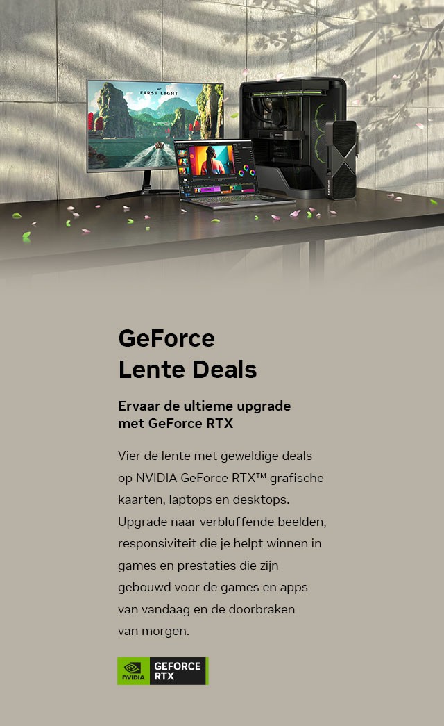 GeForce Lente Deals, ervaar de ultieme upgrade met NVIDIA GeForce RTX