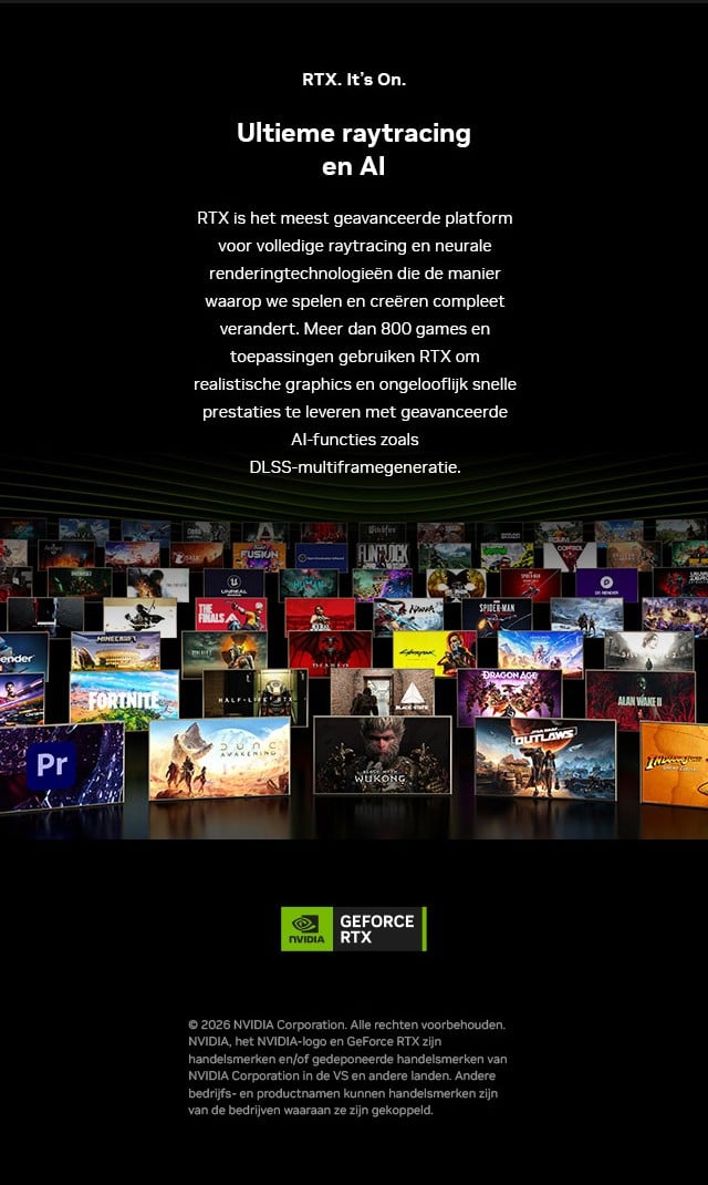 RTX. It's On. Ultieme raytracing en AI met NVIDIA GeForce RTX