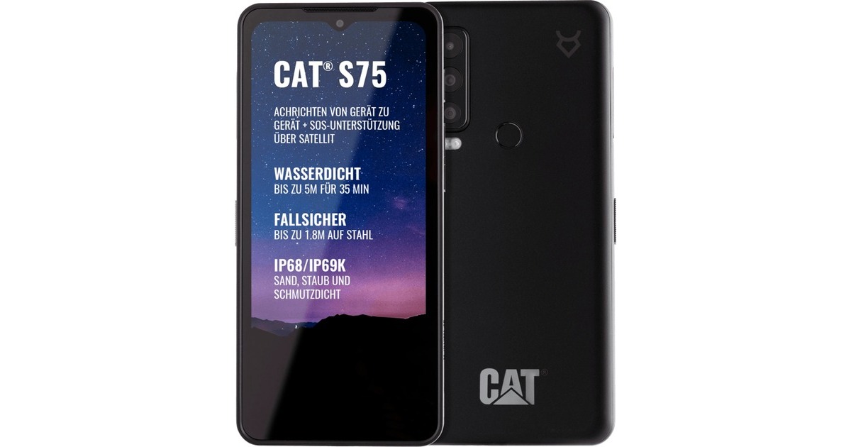 Caterpillar CAT S75 smartphone Zwart, 128 GB, Android