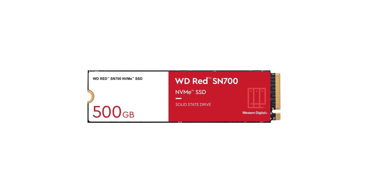 WD Red SN700 500 GB SSD WDS500G1R0C, M.2 2280 S3-M, PCIe Gen3