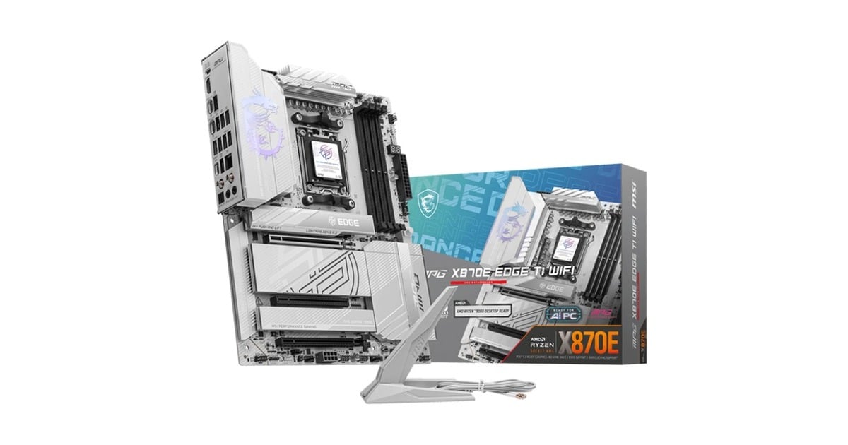 MSI MPG X870E EDGE TI WIFI socket AM5 moederbord Zilver, 5Gb