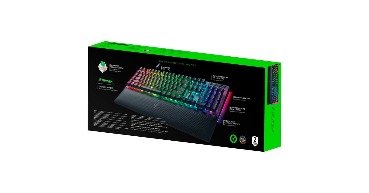 Razer BlackWidow V4 75%, gaming toetsenbord Wit, US lay-out, Razer