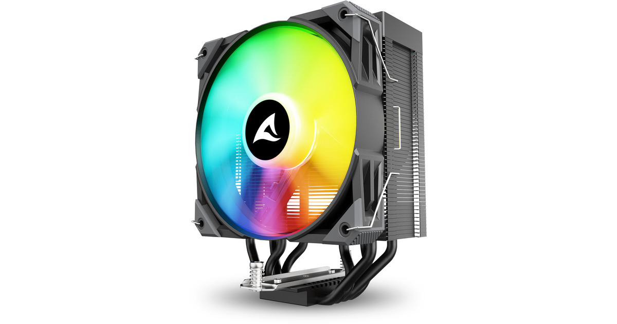 Disipador Fan Cooler De Aire Para CPU Sharkoon A40 BK  Negro  ARGB Intel Y Amd 6812