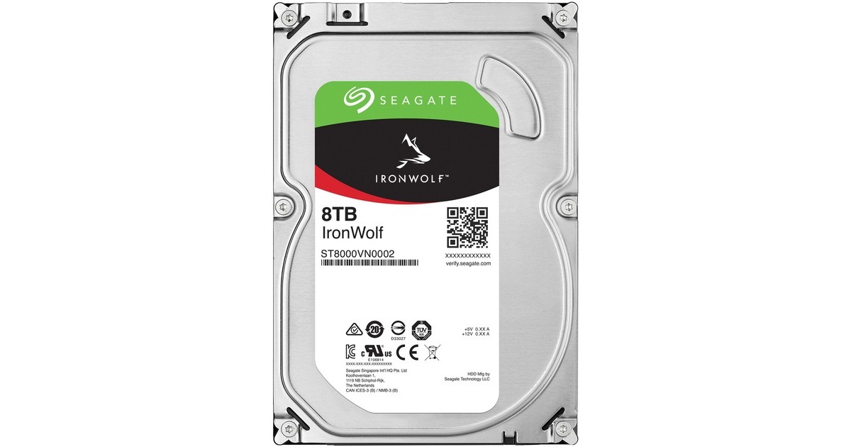 Seagate IronWolf 8 TB harde schijf ST8000VN004, SATA/600, 24/7