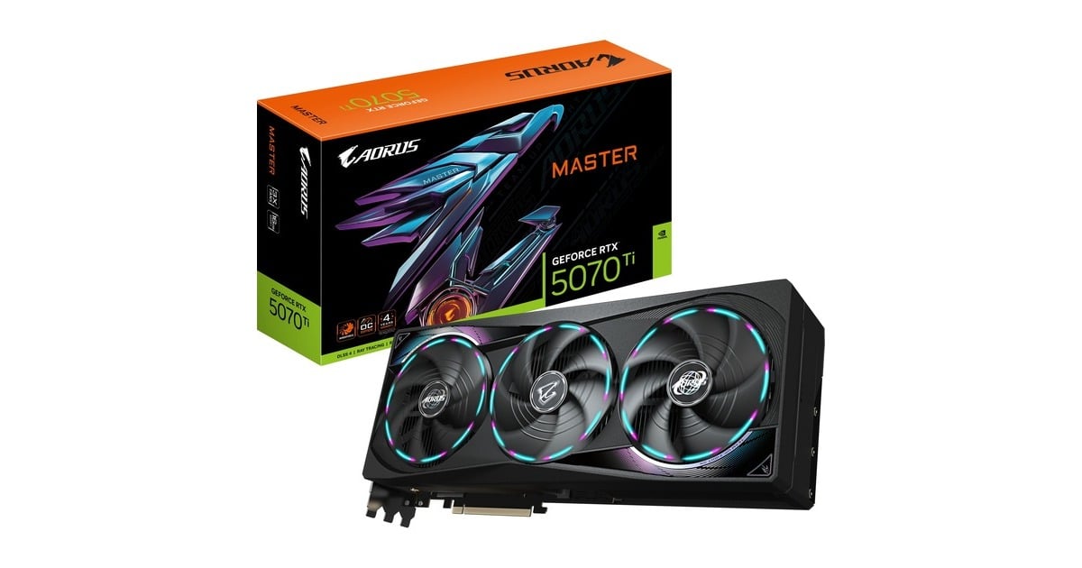 GIGABYTE AORUS GeForce RTX 5070 Ti MASTER 16G grafische kaart 3x