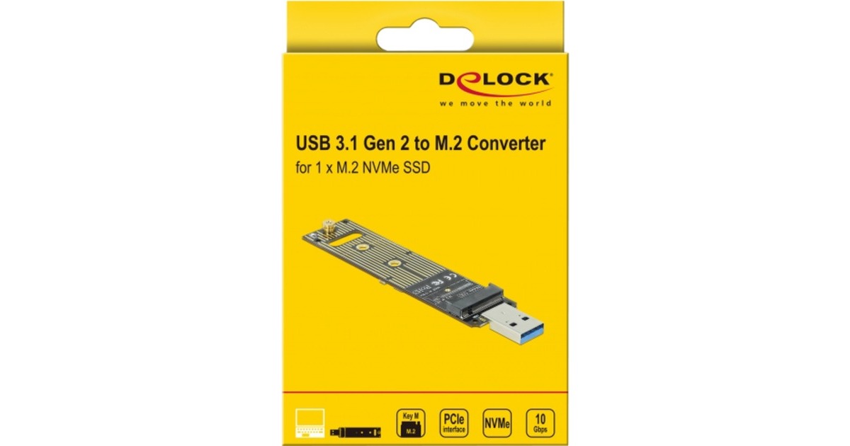 Delock Convertor DeLOCK Converter voor M.2 NVMe PCIe SSD convector