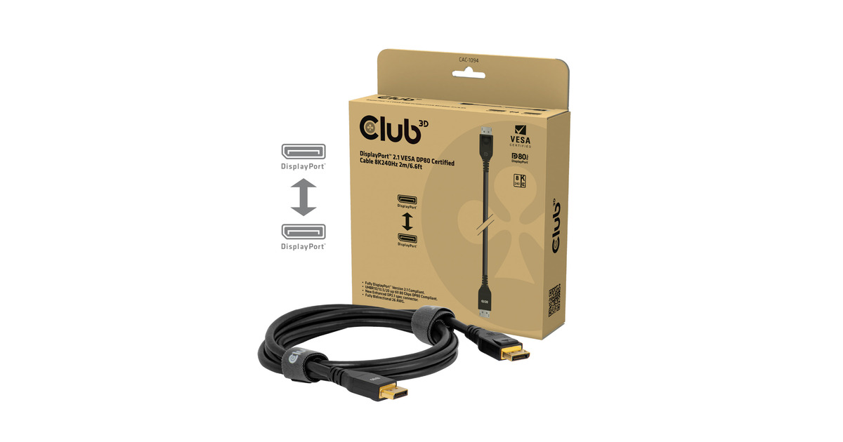 CLUB3D CAC-1094 DisplayPort kabel CLUB3D CAC-1094 DisplayPort kabel