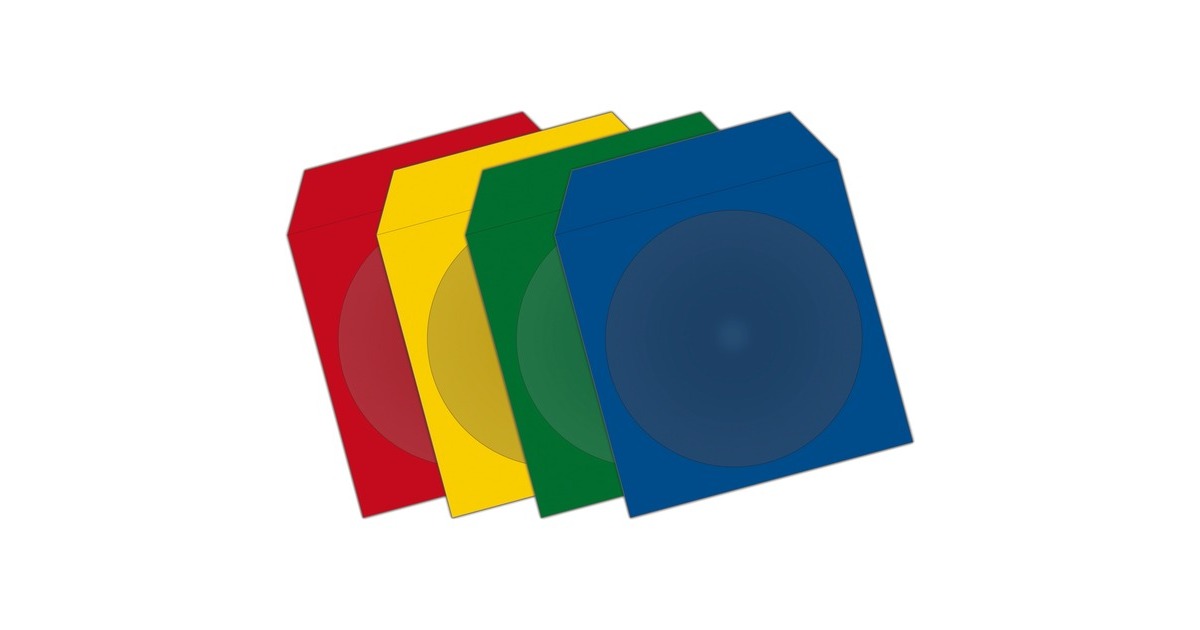 MediaRange CD/DVD Paper Sleeves ColorPack 100 stuks, Bulk