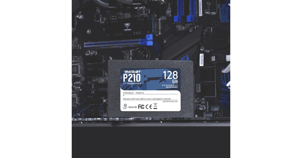 Patriot P210, 128 GB SSD Zwart, P210S128G25, SATA III