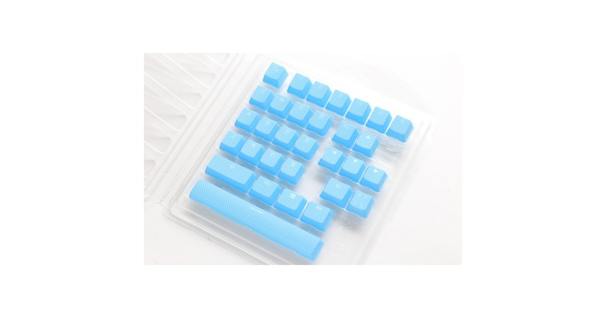 Ducky Blue Rubber Gaming Keycap Set keycaps Blauw, Rubber