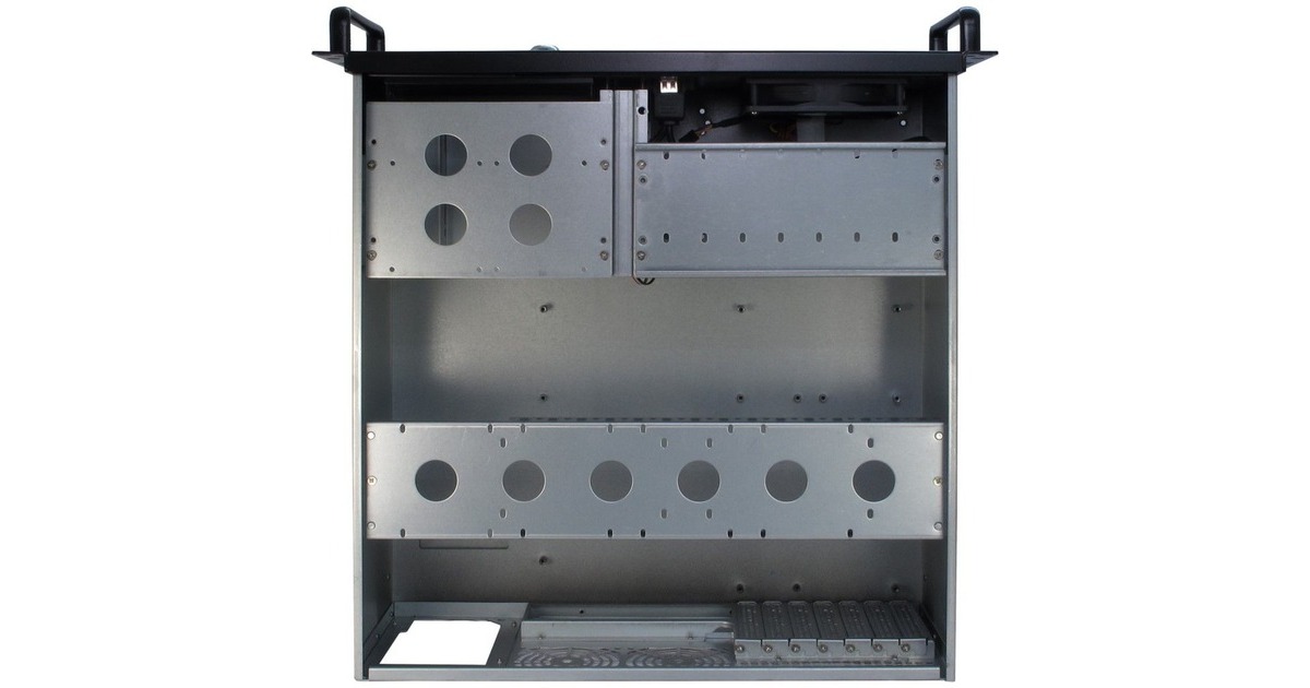 Inter-Tech IPC 4U-4129L Support Métallique, Argent