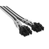 Corsair PCIe 12V-2x6 to 2x 8-pin (6+2 split) kabel Zwart/wit, 650 mm