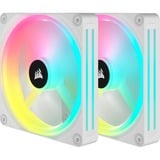 Corsair iCUE LINK QX140 RGB Starterskit case fans Wit, 2 stuks, 140 x 140 x 25 mm, PWM, Incl. controller
