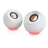 Creative Pebble SE pc-luidspreker Wit, Bluetooth, USB-C, AUX, RGB