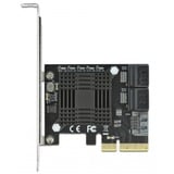 DeLOCK 5-poorts SATA PCI Express x4 Low Profile interface kaart 