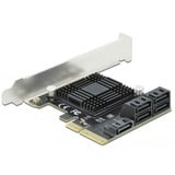 DeLOCK 5 port SATA PCI Express x4 Card Low Profile interface kaart 