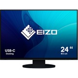 EIZO FlexScan EV2485-BK 24" gaming monitor Zwart, HDMI, DisplayPort, 4x USB-A 3.2 (5 Gbit/s), USB-C