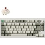 Keychron Q1 Max-P3 QMK, toetsenbord Wit, BE Lay-out, Gateron Jupiter Brown, RGB leds, 75%, Hot-swappable, Bluetooth, 2.4GHz