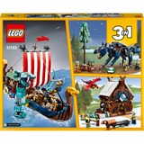 LEGO Creator 3-in-1 - Vikingschip en de Midgaardslang Constructiespeelgoed 31132