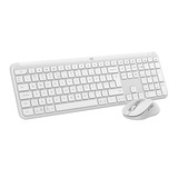 Logitech MK950 Signature Slim Wireless Keyboard en Muis Combo desktopset Wit, US-International lay-out (QWERTY), 400 - 4000 DPI