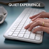 Logitech MK950 Signature Slim Wireless Keyboard en Muis Combo desktopset Wit, US-International lay-out (QWERTY), 400 - 4000 DPI