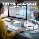 Logitech MK950 Signature Slim draadloze desktopset Wit, US-International lay-out (QWERTY), 400 - 4000 dpi