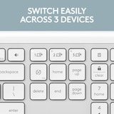 Logitech MK950 Signature Slim draadloze desktopset Wit, US-International lay-out (QWERTY), 400 - 4000 dpi
