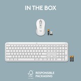 Logitech MK950 Signature Slim draadloze desktopset Wit, US-International lay-out (QWERTY), 400 - 4000 dpi