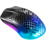 SteelSeries Aerox 3 Wireless Gen 2 gaming muis Zwart/transparant, 26.000 dpi, RGB, 2,4 GHz