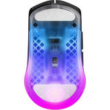 SteelSeries Aerox 3 Wireless Gen 2 gaming muis Zwart/transparant, 26.000 dpi, RGB, 2,4 GHz
