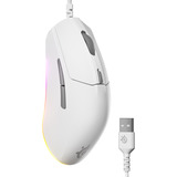 SteelSeries Rival 3 Gen 2 gaming muis Wit, 8.500 dpi, RGB