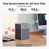 UGREEN NASync DH4300 Plus Grijs, 1x 2,5GbE, HDMI, USB-C