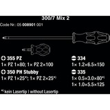 Wera 300/7 Mix 2 schroevendraaierset Zwart/groen, 7‑delig