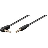 goobay 3,5 mm stereo jack naar 3,5 mm stereo jack 90° kabel Zwart, 3 meter