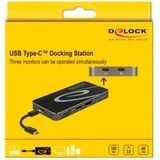 DeLOCK USB Type-C 3.2 Docking Station Zwart