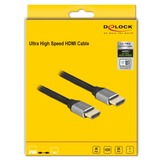 DeLOCK Ultra High Speed HDMI kabel Grijs, 1 meter, 8K 60Hz, 48 Gbps