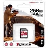 Kingston Canvas React Plus 256 GB SDXC geheugenkaart Zwart, Incl. adapter, UHS-II U3, Class 10, V90