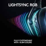 Logitech G635 7.1 Surround Sound LIGHTSYNC Gaming Headset Zwart, PC, PlayStation 4 / 5, Xbox One (Series X|S), Nintendo Switch, Mobile