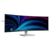 Philips 49B2U5900C 48.8" Curved UltraWide monitor Zwart/zilver, 1x DisplayPort, 2x HDMI, 1x USB-C, 2x USB-A, 1x RJ-45