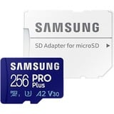 Samsung PRO Plus 256 GB microSDXC geheugenkaart UHS-I U3, Class 10, V30, A2