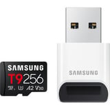 Samsung T9 microSD 256 GB geheugenkaart Zwart, UHS-I U3, Class 10, V30, incl. card reader